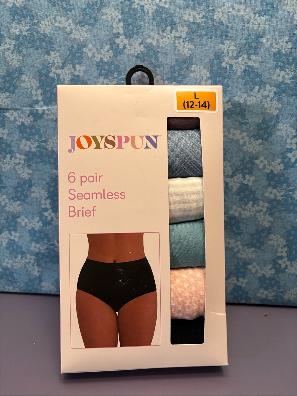 Joyspun Women's 6-Pack Seamless Briefs — Blue, White, Aqua, Pink, Black